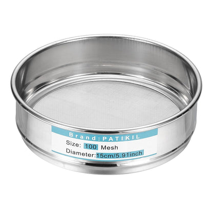 20 Mesh(0.9mm) Lab Sieve, 5.9"(15cm) Diameter Sifting Screen 304 Stainless Steel Wire Cloth Fine Mesh Sieve for Industrial Laboratory Home Soil Sifter Dry Sift Screens Hash - Colors A