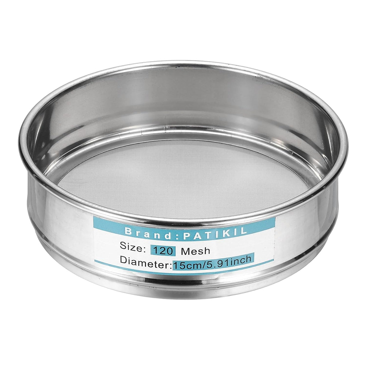 20 Mesh(0.9mm) Lab Sieve, 5.9"(15cm) Diameter Sifting Screen 304 Stainless Steel Wire Cloth Fine Mesh Sieve for Industrial Laboratory Home Soil Sifter Dry Sift Screens Hash - Colors A