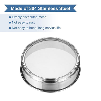 20 Mesh(0.9mm) Lab Sieve, 5.9"(15cm) Diameter Sifting Screen 304 Stainless Steel Wire Cloth Fine Mesh Sieve for Industrial Laboratory Home Soil Sifter Dry Sift Screens Hash - Colors A