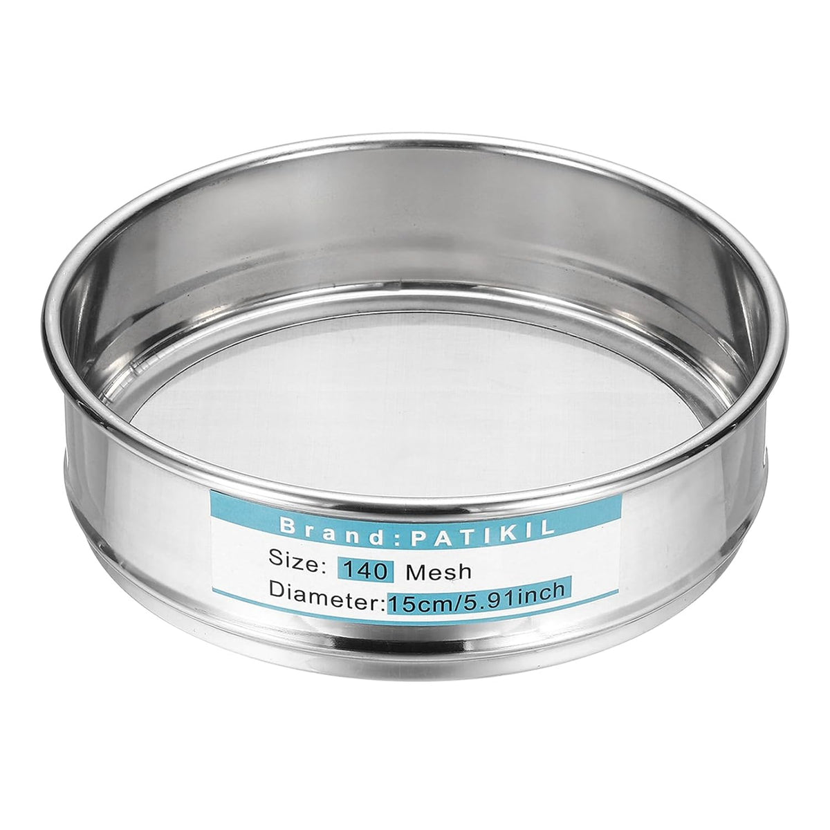 20 Mesh(0.9mm) Lab Sieve, 5.9"(15cm) Diameter Sifting Screen 304 Stainless Steel Wire Cloth Fine Mesh Sieve for Industrial Laboratory Home Soil Sifter Dry Sift Screens Hash - Colors A