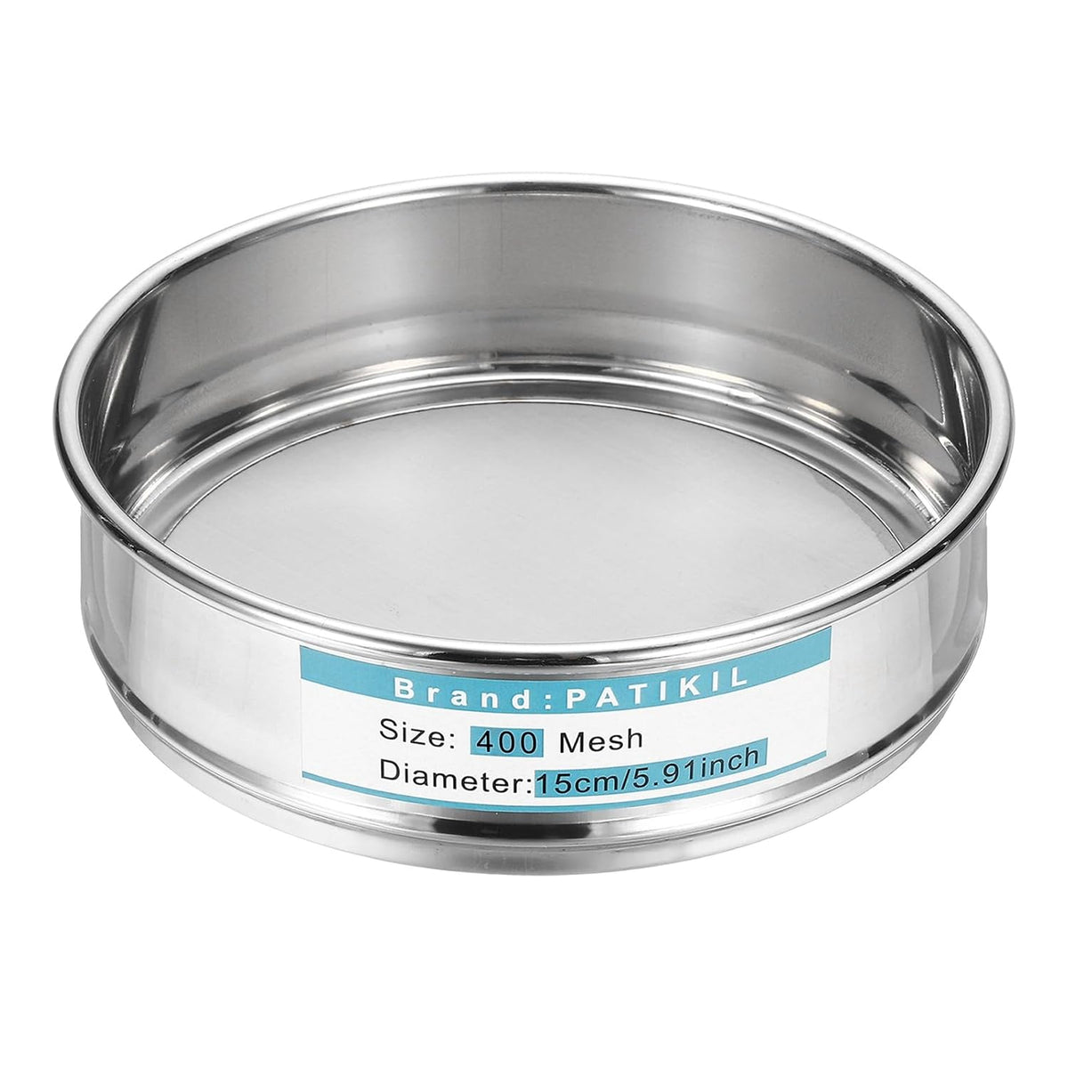 20 Mesh(0.9mm) Lab Sieve, 5.9"(15cm) Diameter Sifting Screen 304 Stainless Steel Wire Cloth Fine Mesh Sieve for Industrial Laboratory Home Soil Sifter Dry Sift Screens Hash - Colors A