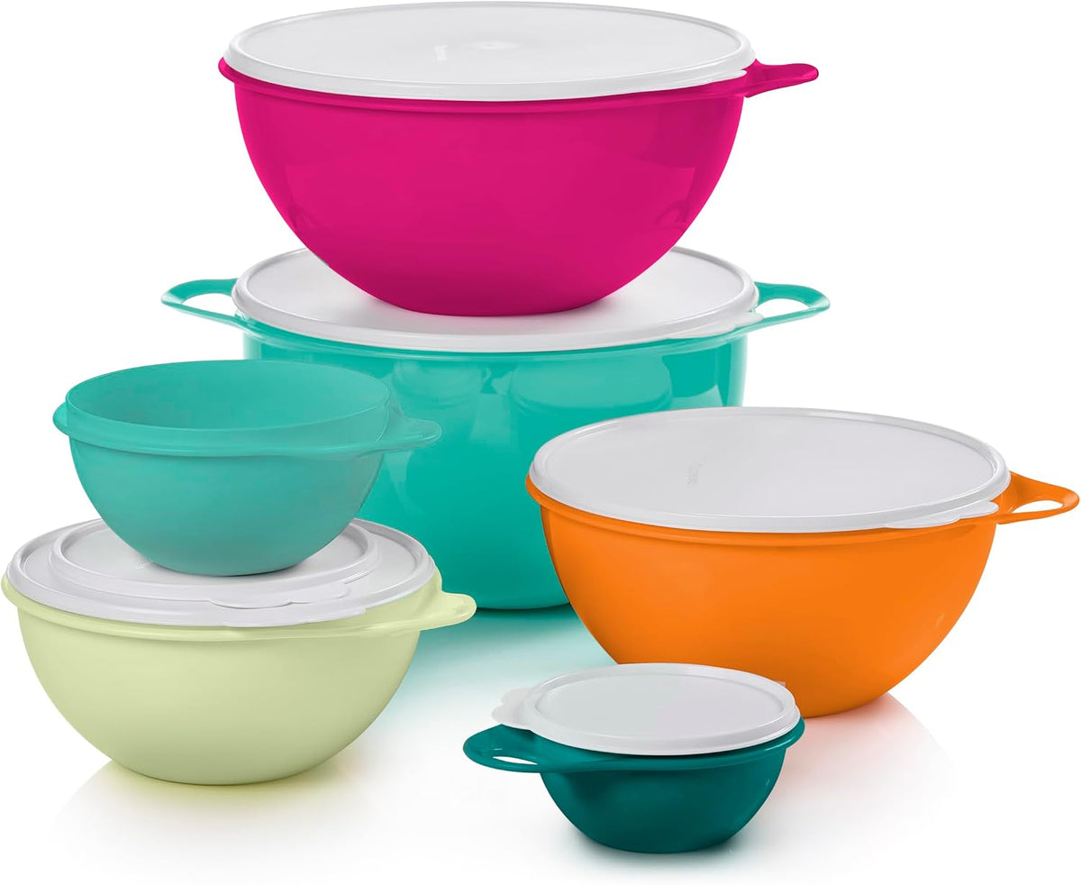 Thatsa Bowl Collection 6 Bowl Food Storage Container Set in Fauna, Dishwasher Safe and BPA Free (6 Bowls, 6 lids)