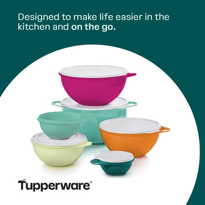 Thatsa Bowl Collection 6 Bowl Food Storage Container Set in Fauna, Dishwasher Safe and BPA Free (6 Bowls, 6 lids)