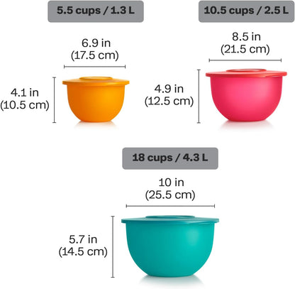 Thatsa Bowl Collection 6 Bowl Food Storage Container Set in Fauna, Dishwasher Safe and BPA Free (6 Bowls, 6 lids)