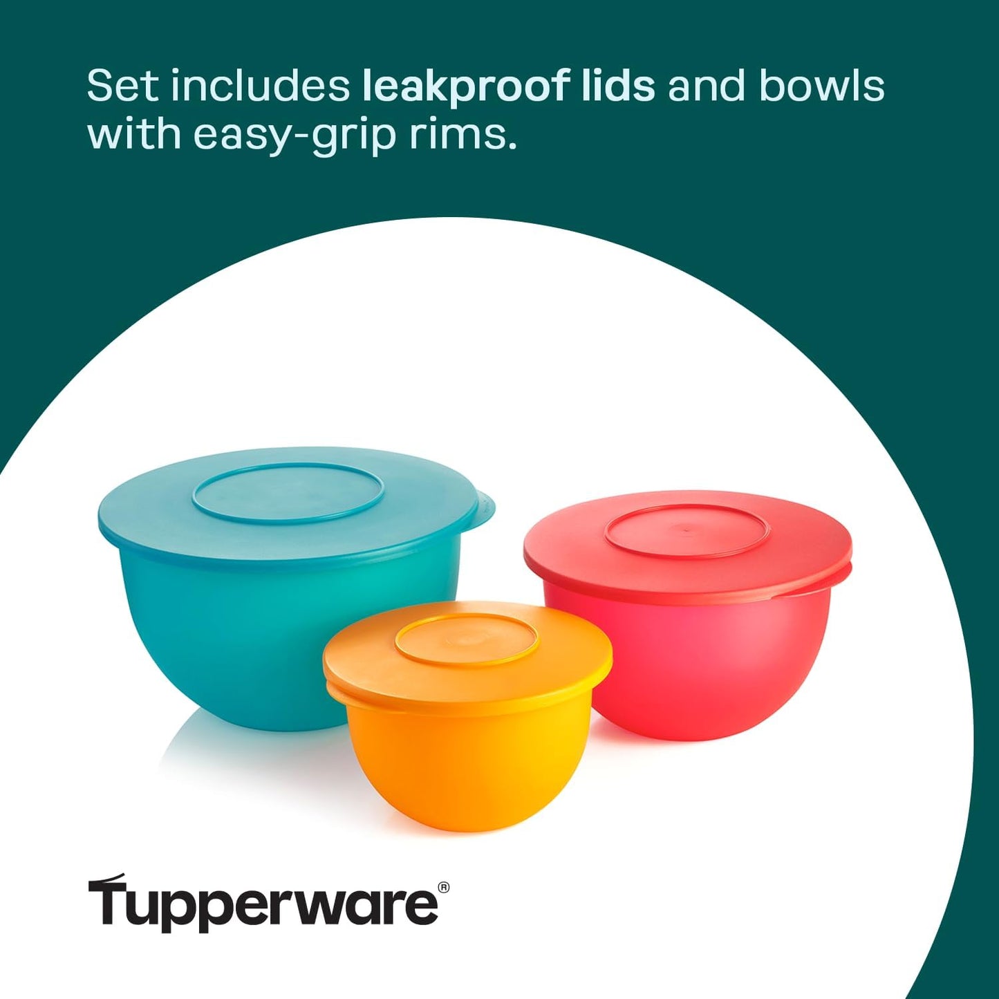 Thatsa Bowl Collection 6 Bowl Food Storage Container Set in Fauna, Dishwasher Safe and BPA Free (6 Bowls, 6 lids)