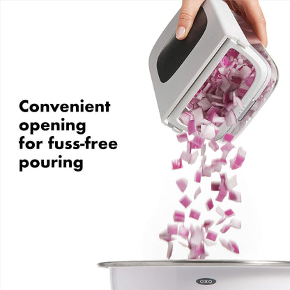 Good Grips Vegetable and Onion Chopper with Easy Pour Opening White