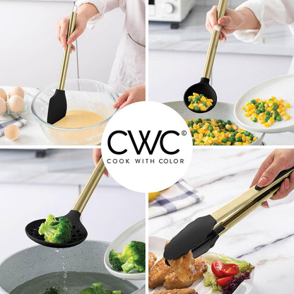 Silicone Cooking Utensils, Kitchen Utensil Set, Easy to Clean Silicone Kitchen Utensils, Cooking Utensils for Nonstick Cookware, Kitchen Gadgets Set with Holder