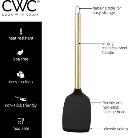 Silicone Cooking Utensils, Kitchen Utensil Set, Easy to Clean Silicone Kitchen Utensils, Cooking Utensils for Nonstick Cookware, Kitchen Gadgets Set with Holder