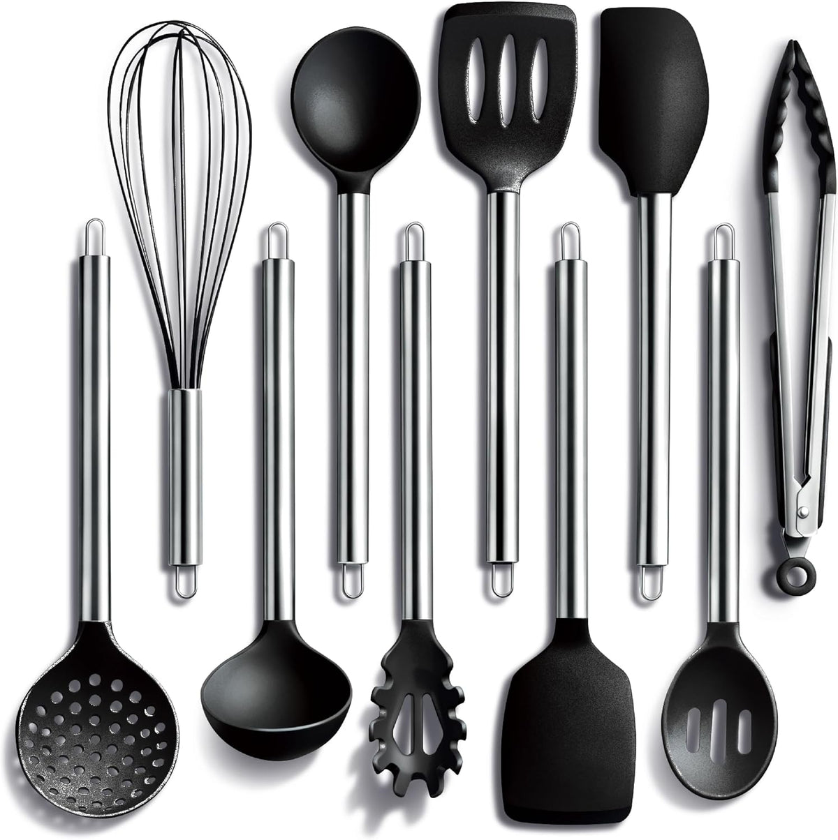 Silicone Cooking Utensils, Kitchen Utensil Set, Easy to Clean Silicone Kitchen Utensils, Cooking Utensils for Nonstick Cookware, Kitchen Gadgets Set with Holder