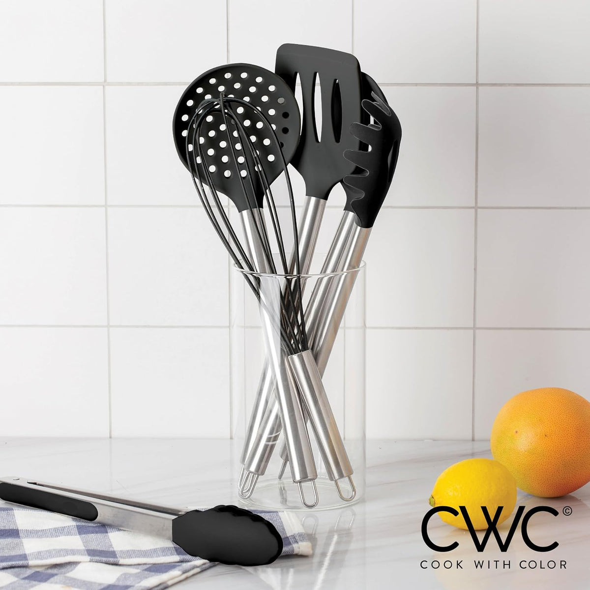 Silicone Cooking Utensils, Kitchen Utensil Set, Easy to Clean Silicone Kitchen Utensils, Cooking Utensils for Nonstick Cookware, Kitchen Gadgets Set with Holder