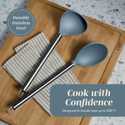 Silicone Cooking Utensils, Kitchen Utensil Set, Easy to Clean Silicone Kitchen Utensils, Cooking Utensils for Nonstick Cookware, Kitchen Gadgets Set with Holder