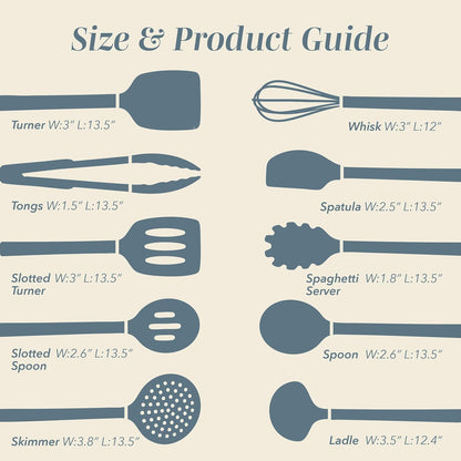 Silicone Cooking Utensils, Kitchen Utensil Set, Easy to Clean Silicone Kitchen Utensils, Cooking Utensils for Nonstick Cookware, Kitchen Gadgets Set with Holder