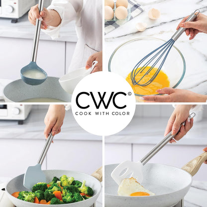 Silicone Cooking Utensils, Kitchen Utensil Set, Easy to Clean Silicone Kitchen Utensils, Cooking Utensils for Nonstick Cookware, Kitchen Gadgets Set with Holder
