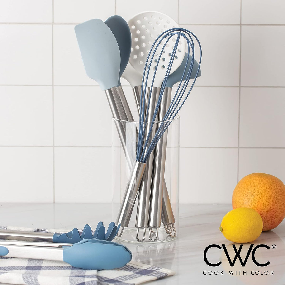 Silicone Cooking Utensils, Kitchen Utensil Set, Easy to Clean Silicone Kitchen Utensils, Cooking Utensils for Nonstick Cookware, Kitchen Gadgets Set with Holder