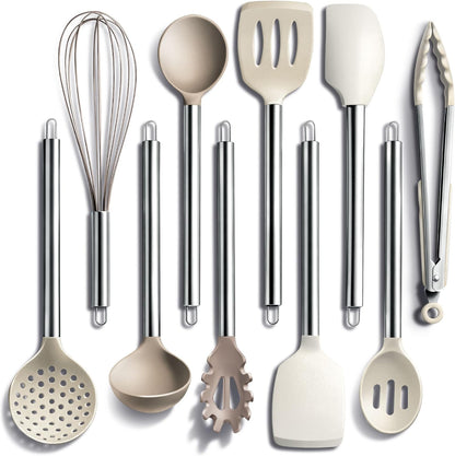 Silicone Cooking Utensils, Kitchen Utensil Set, Easy to Clean Silicone Kitchen Utensils, Cooking Utensils for Nonstick Cookware, Kitchen Gadgets Set with Holder