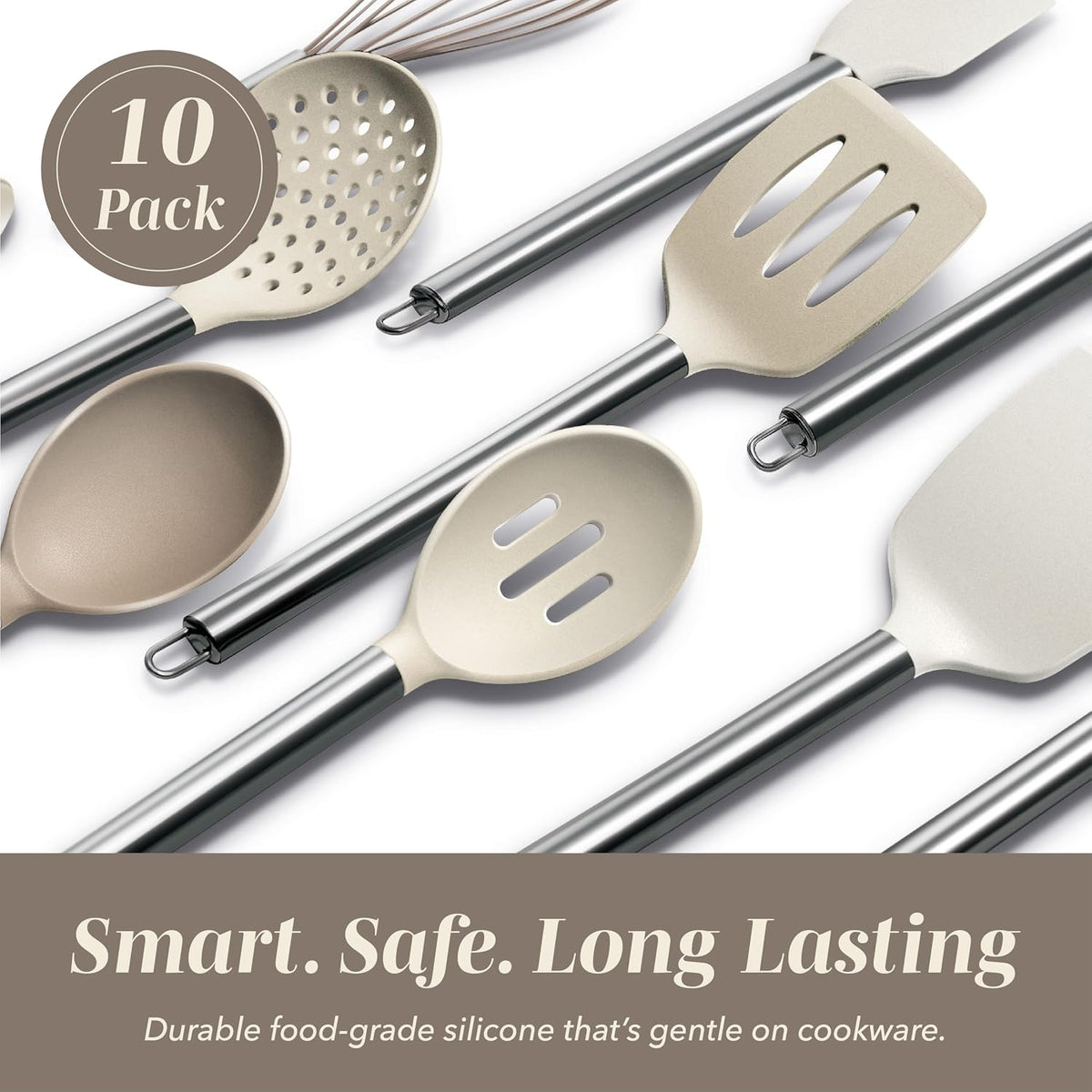 Silicone Cooking Utensils, Kitchen Utensil Set, Easy to Clean Silicone Kitchen Utensils, Cooking Utensils for Nonstick Cookware, Kitchen Gadgets Set with Holder
