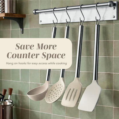 Silicone Cooking Utensils, Kitchen Utensil Set, Easy to Clean Silicone Kitchen Utensils, Cooking Utensils for Nonstick Cookware, Kitchen Gadgets Set with Holder