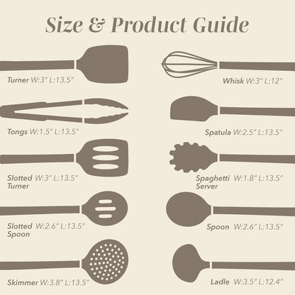 Silicone Cooking Utensils, Kitchen Utensil Set, Easy to Clean Silicone Kitchen Utensils, Cooking Utensils for Nonstick Cookware, Kitchen Gadgets Set with Holder