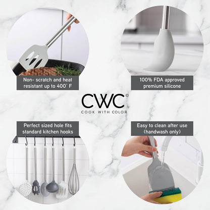 Silicone Cooking Utensils, Kitchen Utensil Set, Easy to Clean Silicone Kitchen Utensils, Cooking Utensils for Nonstick Cookware, Kitchen Gadgets Set with Holder
