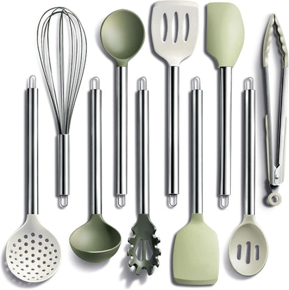 Silicone Cooking Utensils, Kitchen Utensil Set, Easy to Clean Silicone Kitchen Utensils, Cooking Utensils for Nonstick Cookware, Kitchen Gadgets Set with Holder