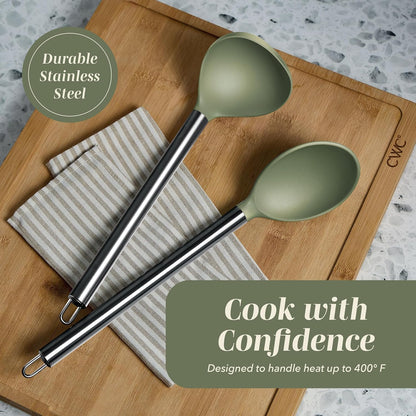 Silicone Cooking Utensils, Kitchen Utensil Set, Easy to Clean Silicone Kitchen Utensils, Cooking Utensils for Nonstick Cookware, Kitchen Gadgets Set with Holder