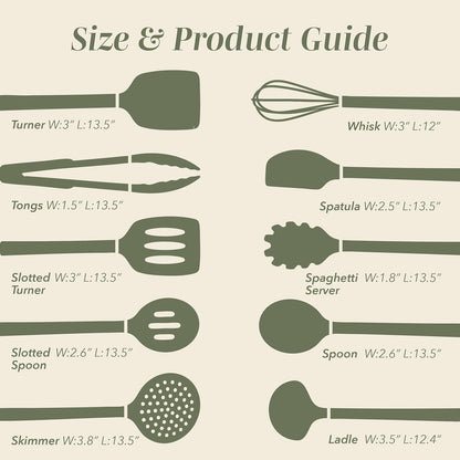 Silicone Cooking Utensils, Kitchen Utensil Set, Easy to Clean Silicone Kitchen Utensils, Cooking Utensils for Nonstick Cookware, Kitchen Gadgets Set with Holder