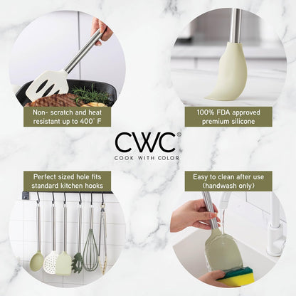 Silicone Cooking Utensils, Kitchen Utensil Set, Easy to Clean Silicone Kitchen Utensils, Cooking Utensils for Nonstick Cookware, Kitchen Gadgets Set with Holder