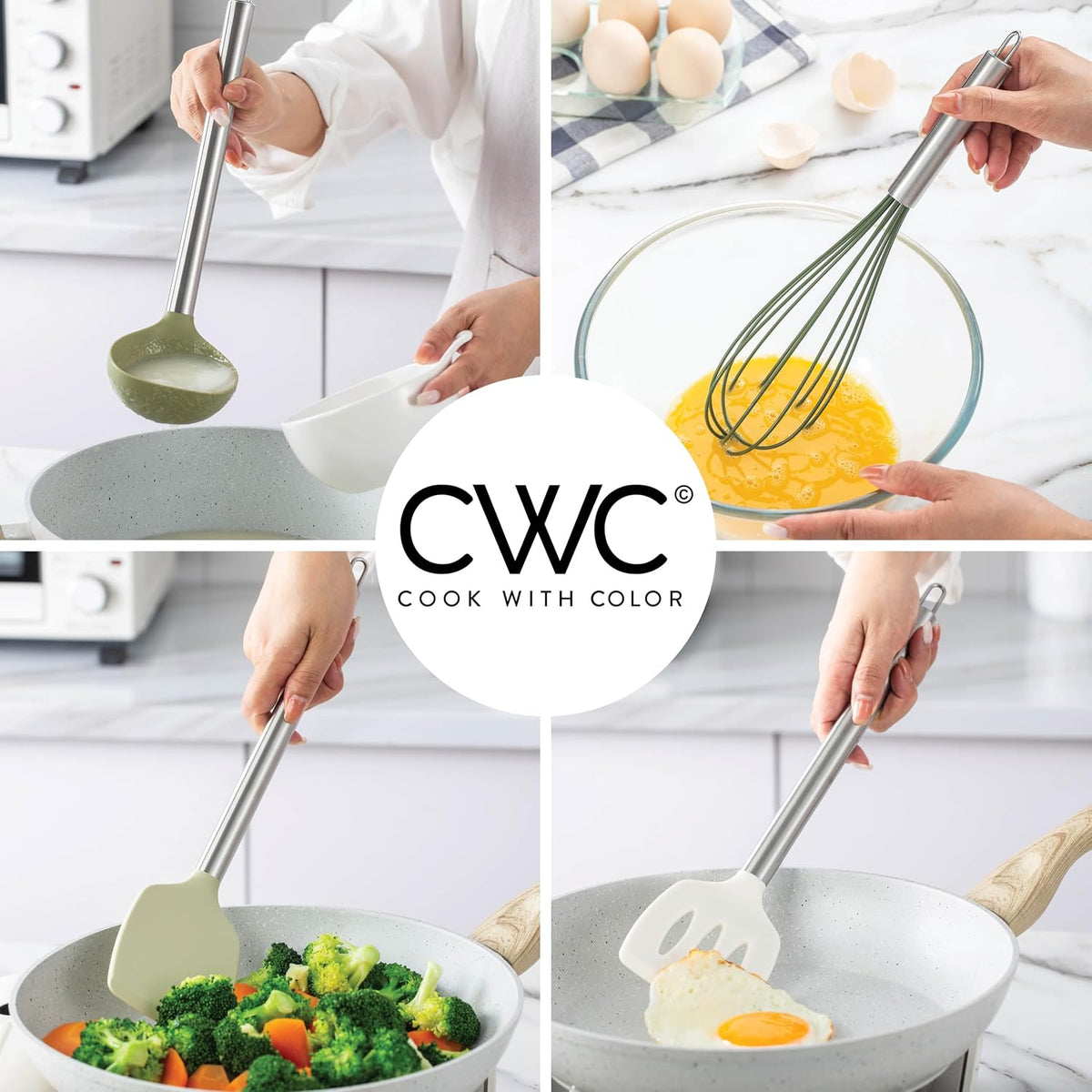 Silicone Cooking Utensils, Kitchen Utensil Set, Easy to Clean Silicone Kitchen Utensils, Cooking Utensils for Nonstick Cookware, Kitchen Gadgets Set with Holder