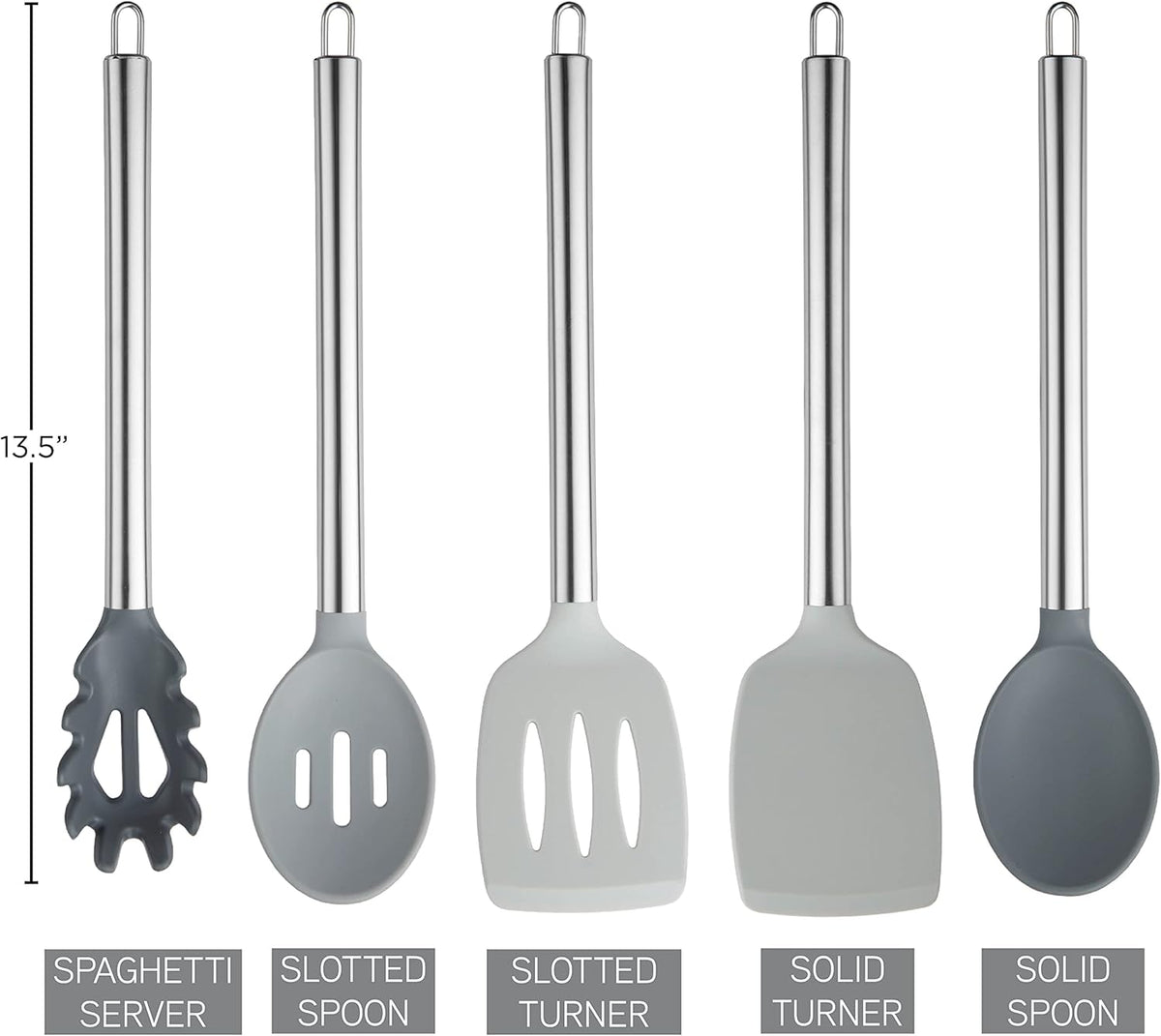 Silicone Cooking Utensils, Kitchen Utensil Set, Easy to Clean Silicone Kitchen Utensils, Cooking Utensils for Nonstick Cookware, Kitchen Gadgets Set with Holder
