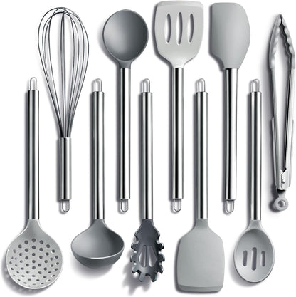 Silicone Cooking Utensils, Kitchen Utensil Set, Easy to Clean Silicone Kitchen Utensils, Cooking Utensils for Nonstick Cookware, Kitchen Gadgets Set with Holder