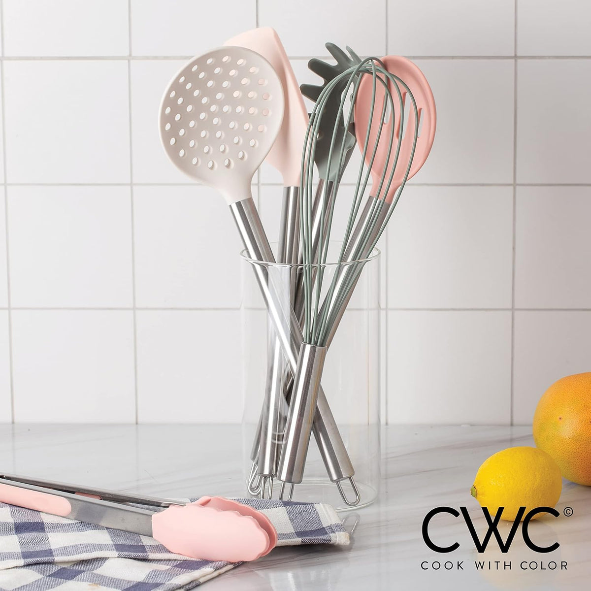 Silicone Cooking Utensils, Kitchen Utensil Set, Easy to Clean Silicone Kitchen Utensils, Cooking Utensils for Nonstick Cookware, Kitchen Gadgets Set with Holder