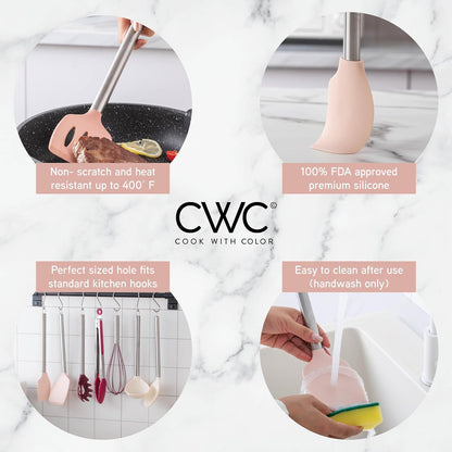 Silicone Cooking Utensils, Kitchen Utensil Set, Easy to Clean Silicone Kitchen Utensils, Cooking Utensils for Nonstick Cookware, Kitchen Gadgets Set with Holder