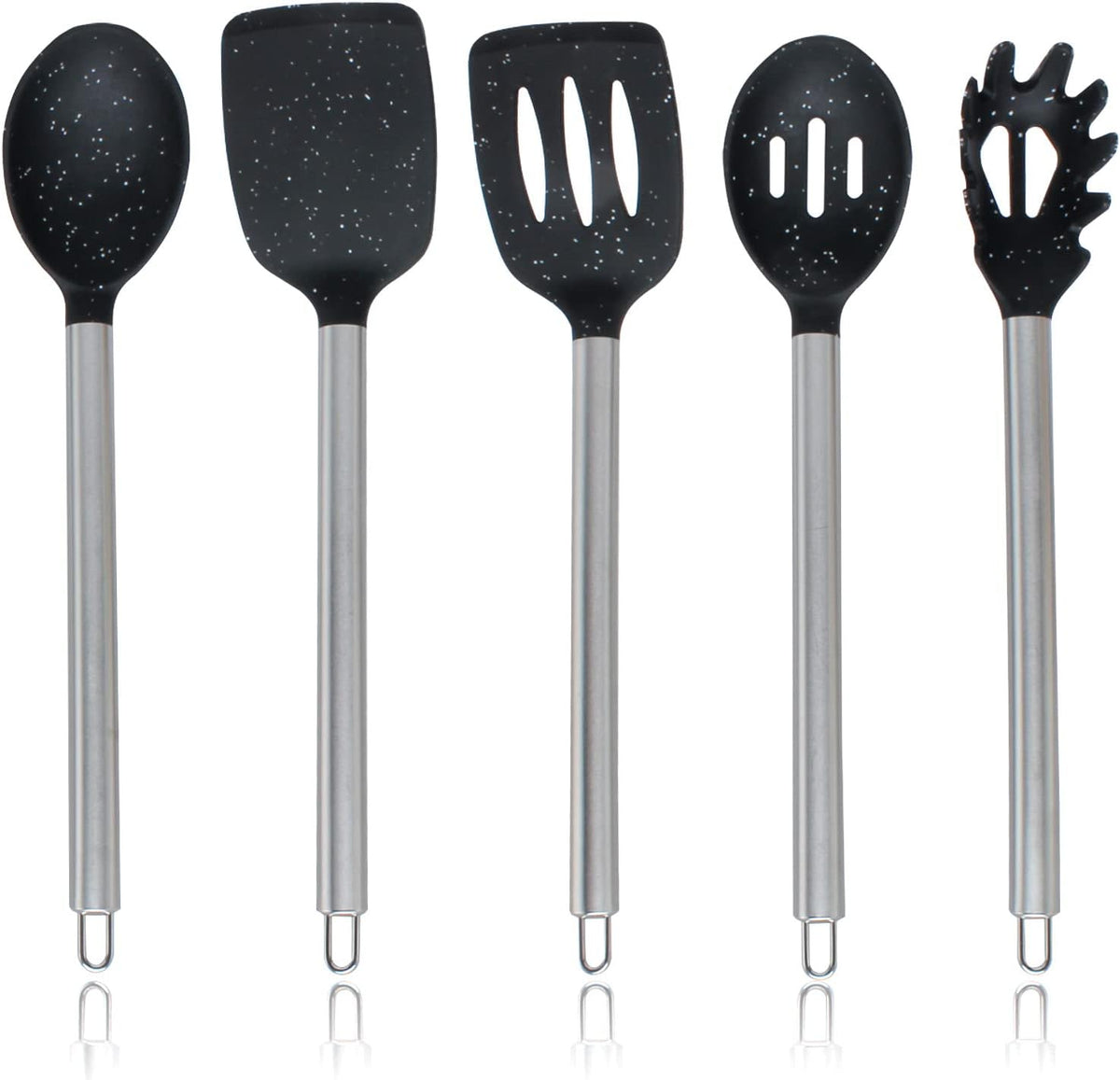 Silicone Cooking Utensils, Kitchen Utensil Set, Easy to Clean Silicone Kitchen Utensils, Cooking Utensils for Nonstick Cookware, Kitchen Gadgets Set with Holder