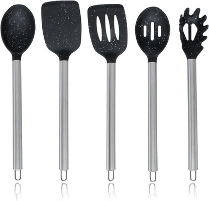 Silicone Cooking Utensils, Kitchen Utensil Set, Easy to Clean Silicone Kitchen Utensils, Cooking Utensils for Nonstick Cookware, Kitchen Gadgets Set with Holder