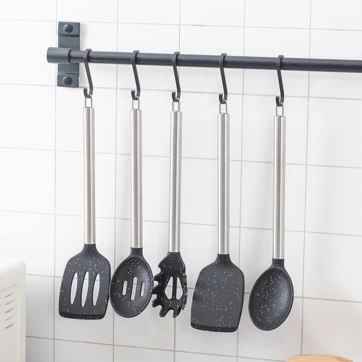Silicone Cooking Utensils, Kitchen Utensil Set, Easy to Clean Silicone Kitchen Utensils, Cooking Utensils for Nonstick Cookware, Kitchen Gadgets Set with Holder