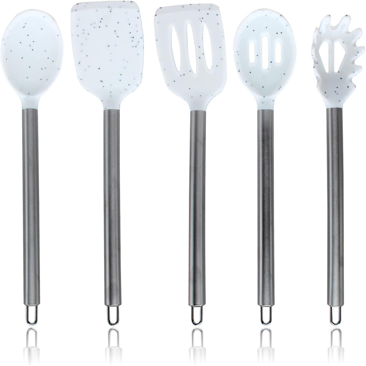 Silicone Cooking Utensils, Kitchen Utensil Set, Easy to Clean Silicone Kitchen Utensils, Cooking Utensils for Nonstick Cookware, Kitchen Gadgets Set with Holder