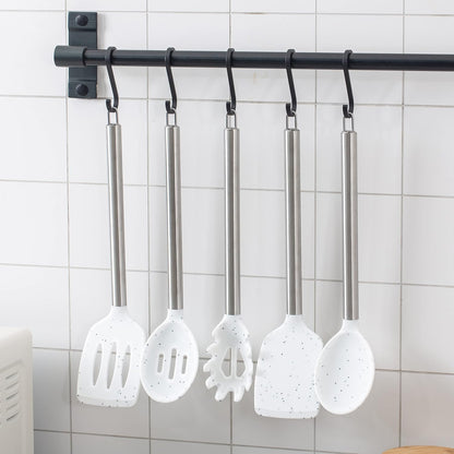 Silicone Cooking Utensils, Kitchen Utensil Set, Easy to Clean Silicone Kitchen Utensils, Cooking Utensils for Nonstick Cookware, Kitchen Gadgets Set with Holder