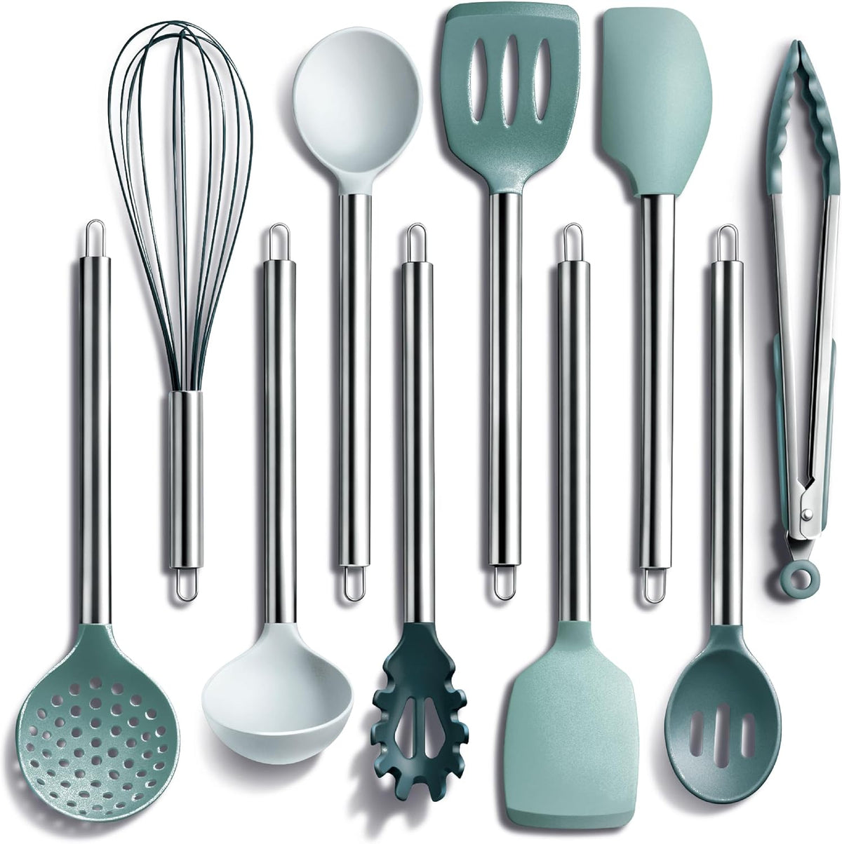 Silicone Cooking Utensils, Kitchen Utensil Set, Easy to Clean Silicone Kitchen Utensils, Cooking Utensils for Nonstick Cookware, Kitchen Gadgets Set with Holder