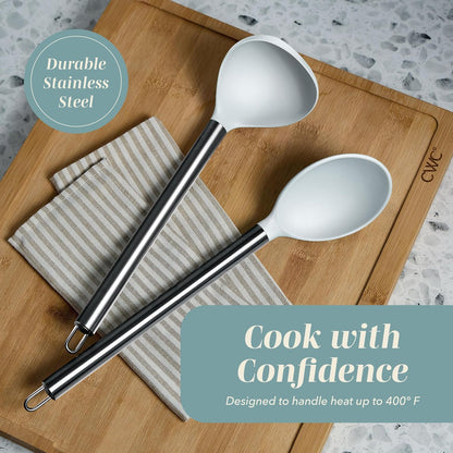 Silicone Cooking Utensils, Kitchen Utensil Set, Easy to Clean Silicone Kitchen Utensils, Cooking Utensils for Nonstick Cookware, Kitchen Gadgets Set with Holder