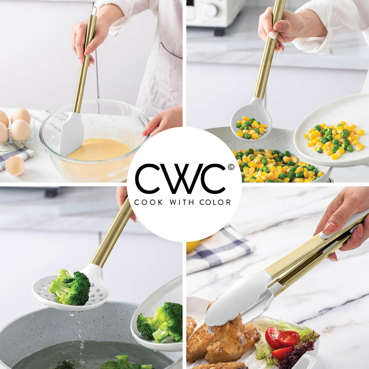 Silicone Cooking Utensils, Kitchen Utensil Set, Easy to Clean Silicone Kitchen Utensils, Cooking Utensils for Nonstick Cookware, Kitchen Gadgets Set with Holder