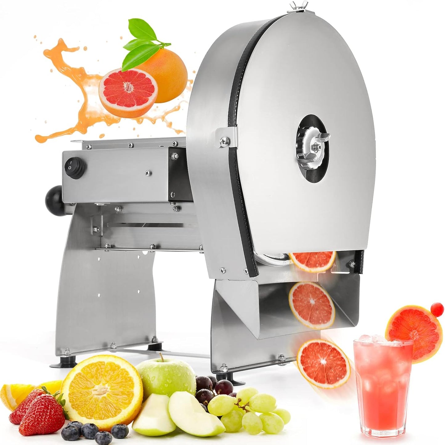 Electric Vegetable Slicer Commercial Fruit Slicing Machine Potato Slicer Electric Cabbage Shredder Machine 2 IN 1 Manual Electric Vegetable Cutter Stainless Steel Food Slicer
