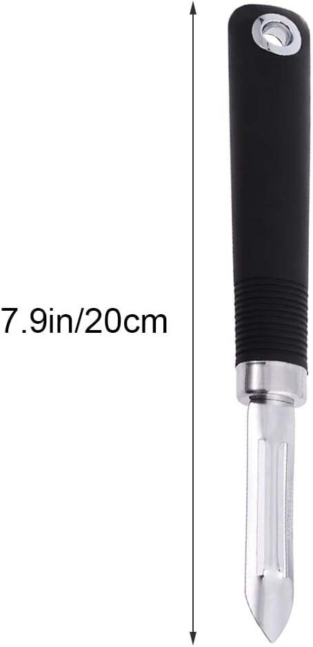 Stainless Steel Peeler Non Swivel Vegetable Peeler for Kitchen Use Fixed Blade Fruit for Carrots Potatoes Cucumbers Pears Dual Edged Hanging Hole