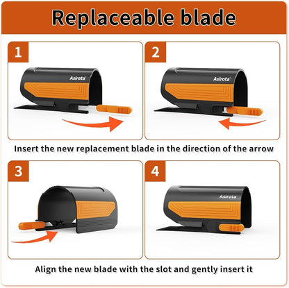 2 PC Wrapping Paper Cutter with 3 Replaced Blade, Adapt for Any Diameter Wrapping Paper Roll, Antislip Silicone Hold Touch Surface, Cut Efficient Straight Easily & Safely on Christmas