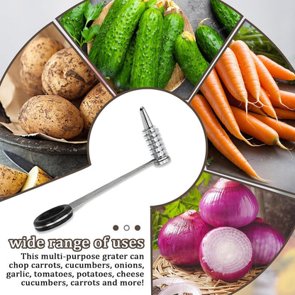 2 Pack Piranha Spiral Cutter for Potatoes, Stainless Steel Spiral Cutter for Veggies Cucumber and Carrot
