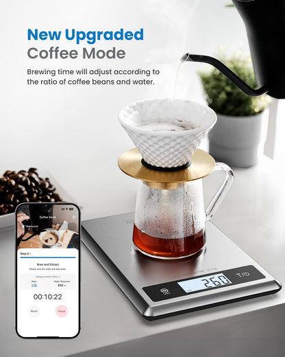 Smart Food Scale with app, Nutritional Calculator, Stainless Steel