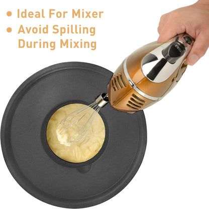 Mixing Bowls with Airtight Lids Set, 5PCS Stainless Steel Khaki Nesting Bowls for Kitchen, with Grater Attachments & Non-Slip Bottoms, Size 5, 3, 2, 1.5, 0.63 QT, Great for Mixing & Serving
