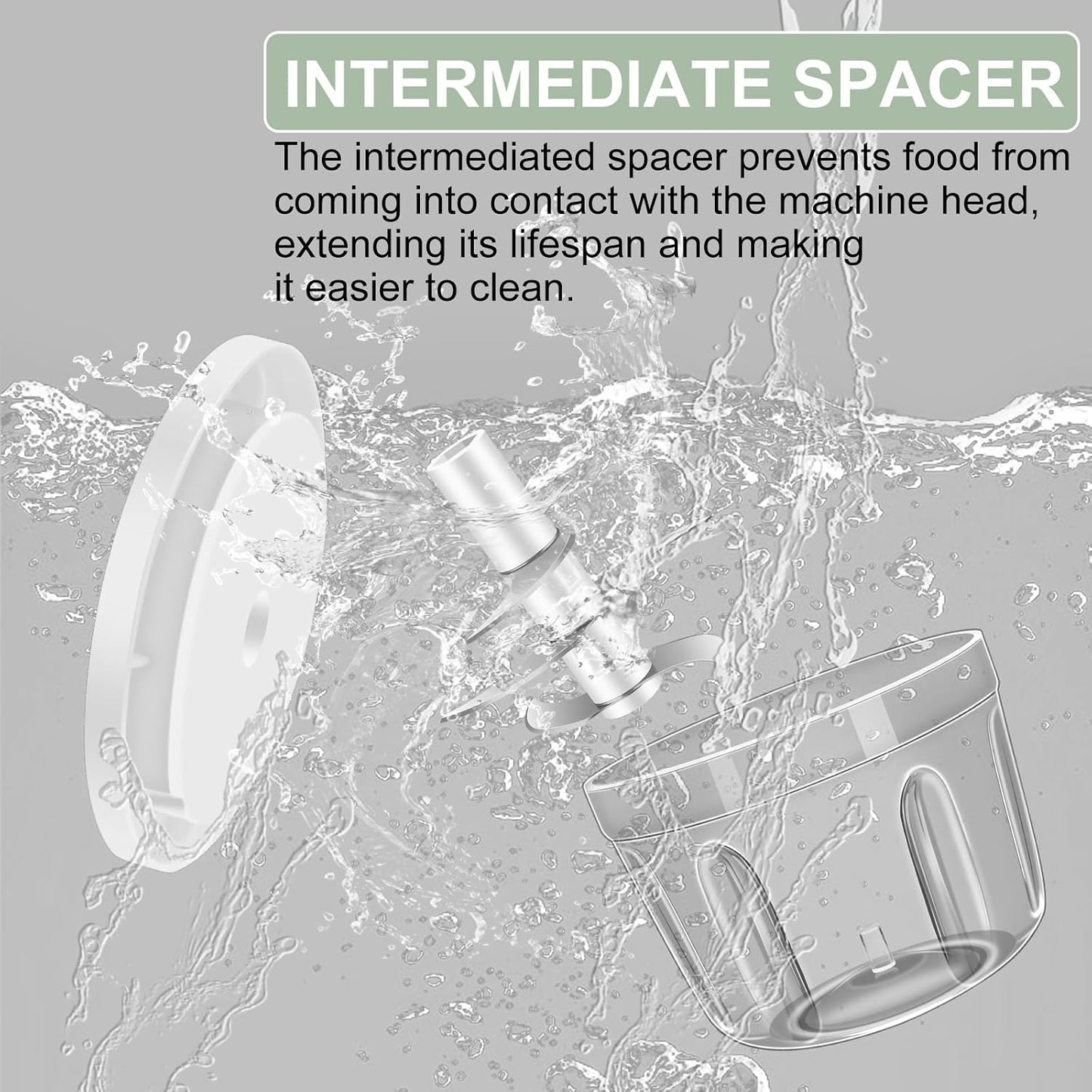 Electric Garlic Chopper, 250ML Garlic Mincer with Egg Beater | Mini Portable Vegetable Chopper, Onion Grinder Masher, USB Small Food Processor for Veggie, Garlic, Ginger, Chili(Green)