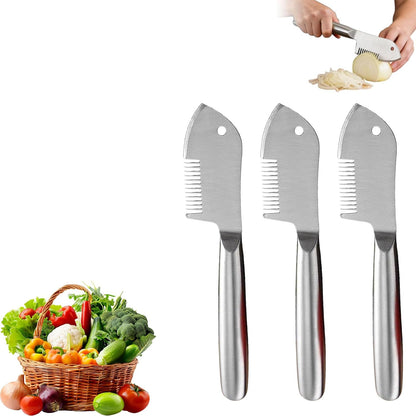 Stainless Steel Multi-Purpose Julienne Peeler, Vegetable Julienne Slicer Handheld, Durable Kitchen Accessory & Easy Kitchen Shredder Tool for Fruit, Potatoes, Carrot