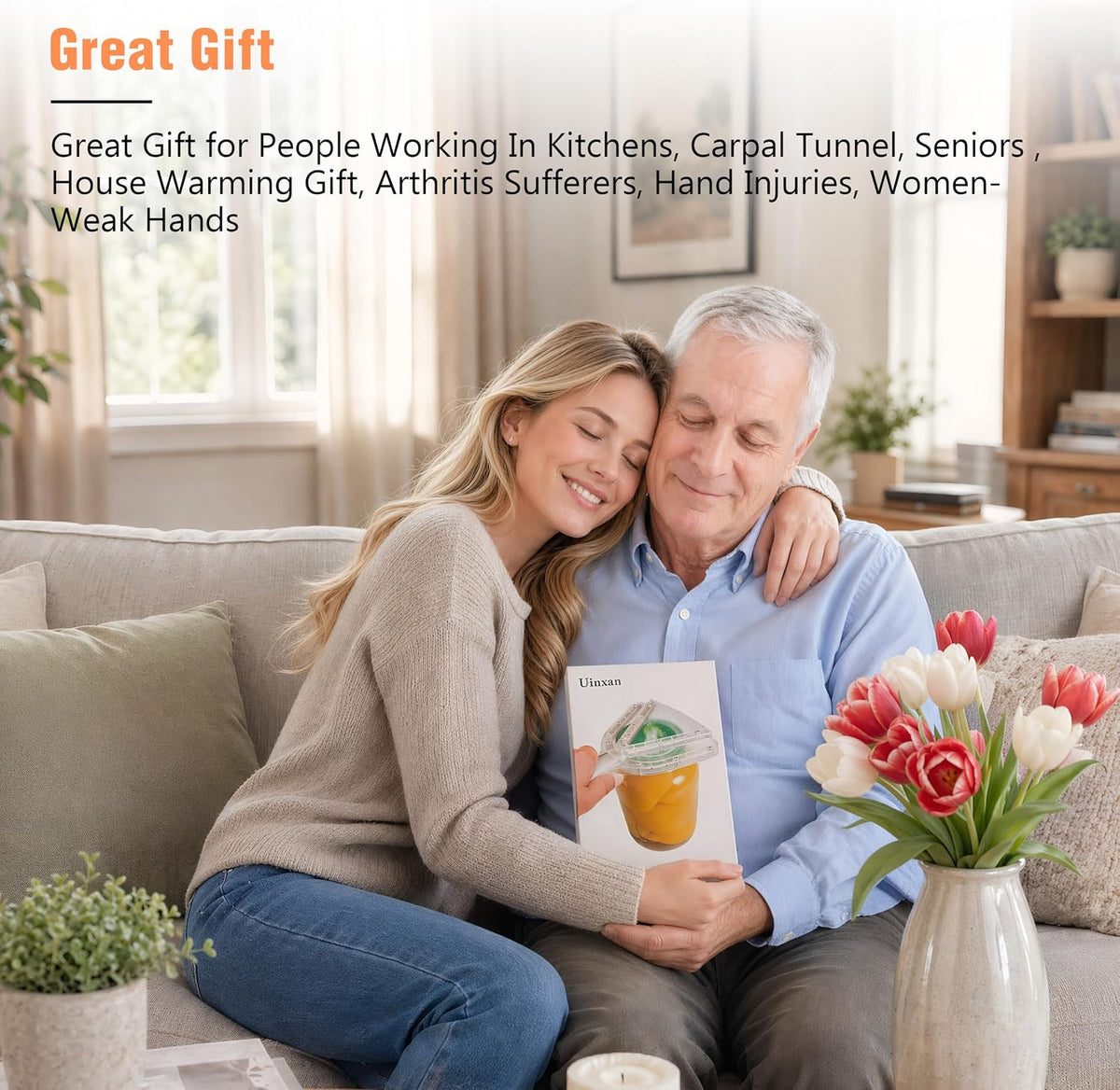 Patented Jar Opener, Ideal for Weak Hands & Seniors with Arthritis