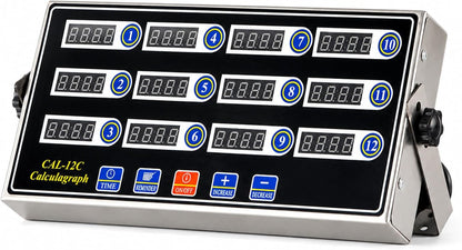 Commercial 8 Channels Digital Kitchen Timer, Stainless Steel Calculagraph Timer with Loud Alarm for Restaurant, Clock Reminder on Multiple Events